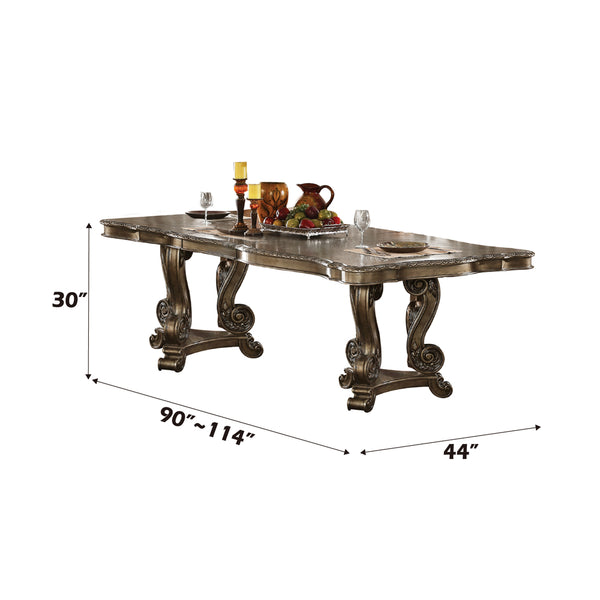 ACME Ragenardus Vintage Oak Dining Table with Leaf Model 61290