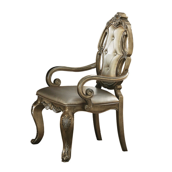 ACME Ragenardus Synthetic Leather & Vintage Oak Arm Chair (Set-2) Model 61293