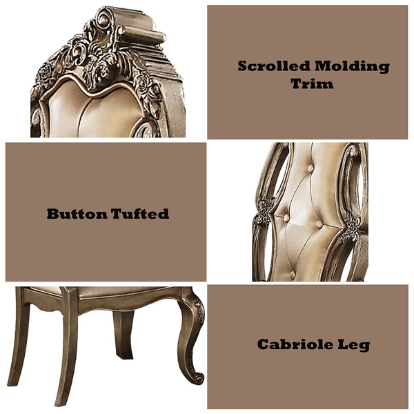 ACME Ragenardus Synthetic Leather & Vintage Oak Arm Chair (Set-2) Model 61293