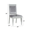 ACME Maverick Fabric & Platinum Side Chair (Set-2) Model 61802