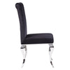 ACME Fabiola Fabric & Stainless Steel Side Chair (Set-2) Model 62072