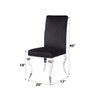 ACME Fabiola Fabric & Stainless Steel Side Chair (Set-2) Model 62072