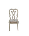 ACME Esteban Ivory Velvet & Antique Champagne Side Chair (Set-2) Model 62202