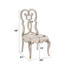 ACME Esteban Ivory Velvet & Antique Champagne Side Chair (Set-2) Model 62202