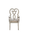 ACME Esteban Ivory Velvet & Antique Champagne Arm Chair (Set-2) Model 62203