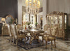 ACME Dresden Gold Patina & Bone Dining Table with 2 Leaves Model 63150