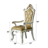 ACME Picardy Butterscotch Synthetic Leather & Antique Pearl Arm Chair (Set-2) Model 63463