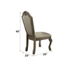 ACME Chateau de Ville Synthetic Leather & Antique White Side Chair (Set-2) Model 64067A