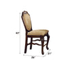 ACME Chateau De Ville Fabric & Espresso Counter Height Chair (Set-2) Model 64084