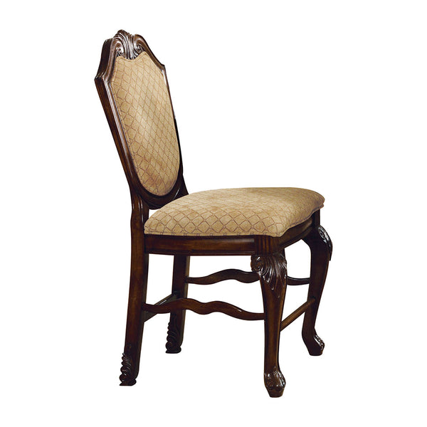 ACME Chateau De Ville Fabric & Espresso Counter Height Chair (Set-2) Model 64084