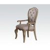 ACME Chelmsford Beige Fabric & Antique Taupe Arm Chair (Set-2) Model 66053