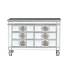 ACME Varian Mirrored & Antique Platinum Server Model 66159
