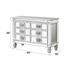 ACME Varian Mirrored & Antique Platinum Server Model 66159