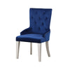 ACME Varian Blue Fabric & Antique Platinum Side Chair (1Pc) Model 66162