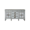 ACME Varian Mirrored & Antique Platinum Server Model 66164