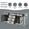 ACME Varian Mirrored & Antique Platinum Server Model 66164