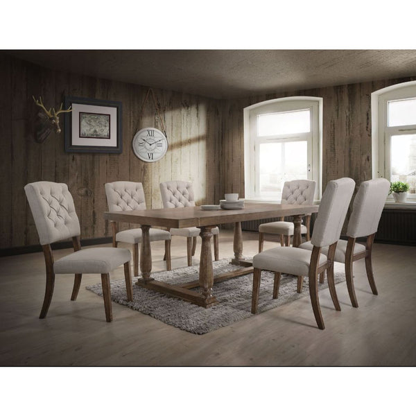 ACME Bernard Weathered Oak Dining Table Model 66185