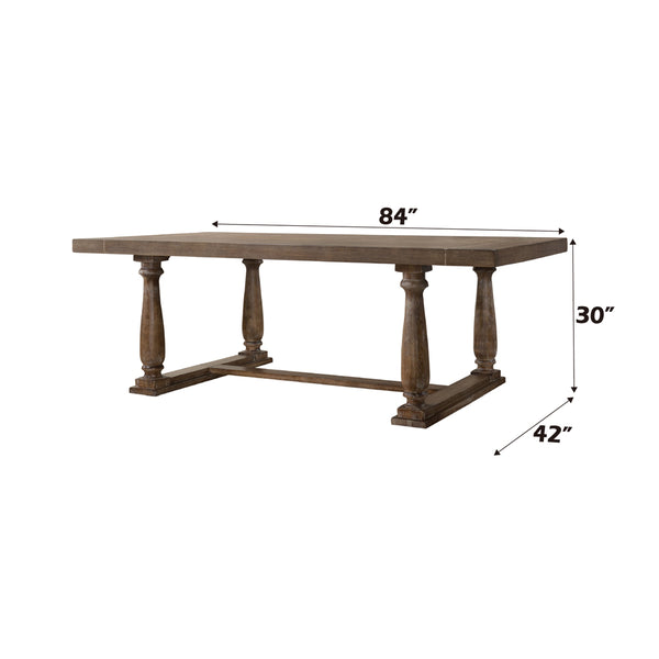 ACME Bernard Weathered Oak Dining Table Model 66185