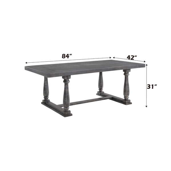 ACME Bernard Weathered Gray Oak Dining Table Model 66190