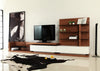Modrest Jefferson Mid Century Walnut And White High Gloss Entertainment Center Model VGBB662N-WAL