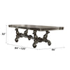 ACME Versailles Antique Platinum Dining Table Model 66820