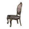 ACME Versailles Silver Synthetic Leather & Antique Platinum Side Chair (Set-2) Model 66822
