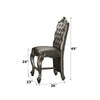 ACME Versailles Silver Synthetic Leather & Antique Platinum Counter Height Chair (Set-2) Model 66837