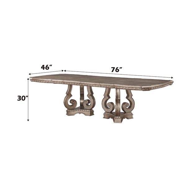 ACME Northville Antique Silver Dining Table Model 66920