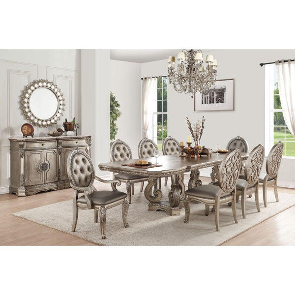 ACME Northville Antique Silver Dining Table Model 66920