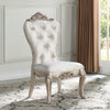 ACME Gorsedd Cream Fabric & Golden Ivory Side Chair (Set-2) Model 67442