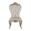 ACME Gorsedd Cream Fabric & Golden Ivory Side Chair (Set-2) Model 67442