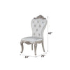 ACME Gorsedd Cream Fabric & Golden Ivory Side Chair (Set-2) Model 67442