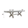 ACME Dresden Vintage Bone White Dining Table Model 68170