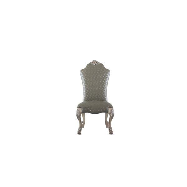 ACME Dresden Vintage Bone White & Synthetic Leather Side Chair (Set-2) Model 68172