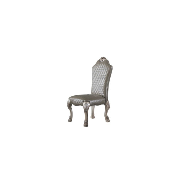 ACME Dresden Vintage Bone White & Synthetic Leather Side Chair (Set-2) Model 68172