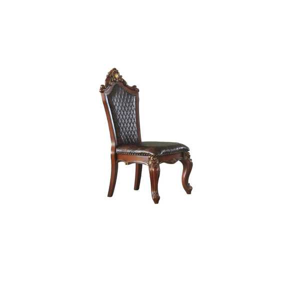 ACME Picardy Honey Oak & Synthetic Leather Side Chair (Set-2) Model 68222