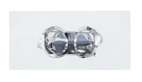 ACME Finley Clear Glass & Mirrored Silver Dining Table Model 68260