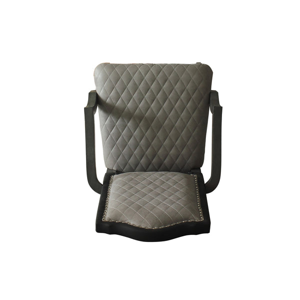 ACME House Beatrice Two Tone Gray Fabric & Charcoal Arm Chair (Set-2) Model 68813
