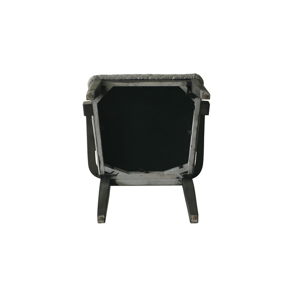 ACME House Beatrice Two Tone Gray Fabric & Charcoal Arm Chair (Set-2) Model 68813