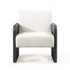 Modrest Midland Modern Off White Fabric & Black Oak Accent Chair Model VGVC-S2306A-WHT