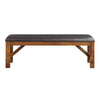ACME ApoLo Espresso Synthetic Leather & walnut Bench Model 70004