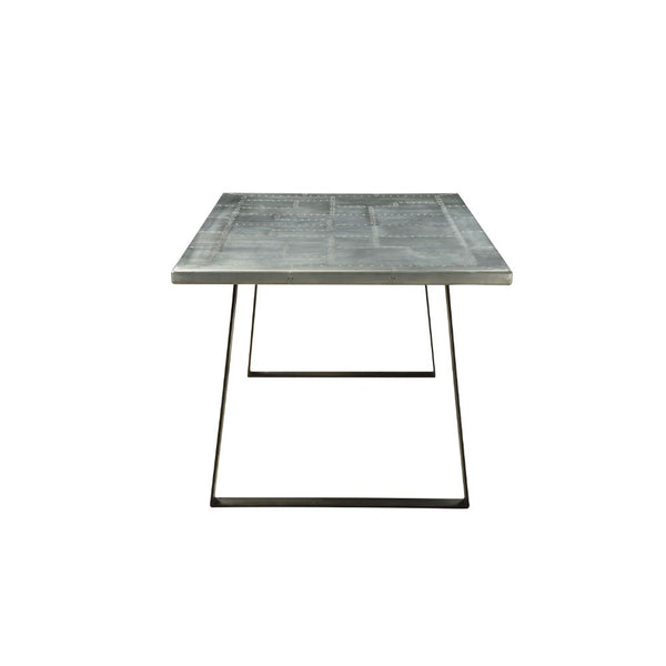 ACME Kaylia Aluminum & Gunmetal Dining Table Model 70105