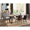 ACME Kaylia Aluminum & Gunmetal Dining Table Model 70105