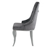 ACME Dekel Gray Fabric & Stainless Steel Side Chair (Set-2) Model 70143