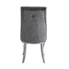 ACME Dekel Gray Fabric & Stainless Steel Side Chair (Set-2) Model 70143