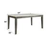 ACME Merel White Natural Marble Top & Gray Oak Dining Table Model 70165