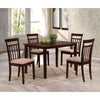 ACME Samuel Espresso & Microfiber 5 Piece Dining Set Model 70325