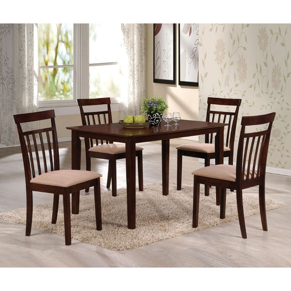 ACME Samuel Espresso & Microfiber 5 Piece Dining Set Model 70325