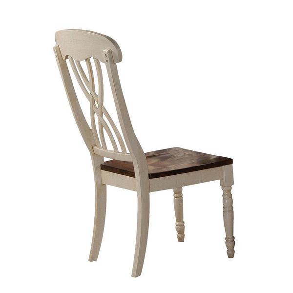 ACME Dylan Buttermilk & Oak Side Chair (Set-2) Model 70333