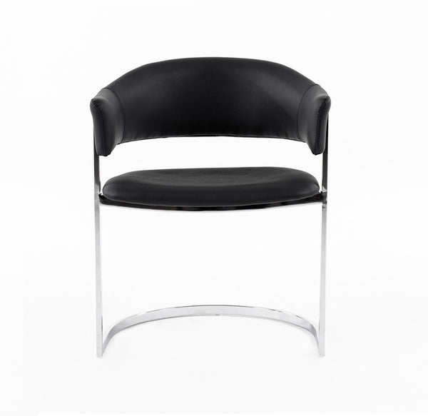 Modrest Allie Contemporary Black Leatherette Dining Chair Model VGVCB859A-BLK